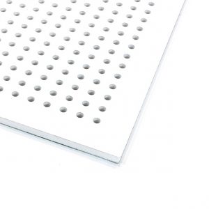 تایل آکوستیک پانچ دایره ای 6/18 روکش PVC فلیس سفید